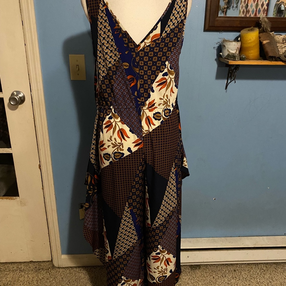 Lulus, Boho, Patchwork, Pant, Scarf Romper - image 8